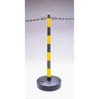 Produktbild von Moravia - Leichter Kettenständer mit Fuss, 4 Kettenösen, schwarz/gelb, Fuss bef
