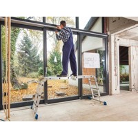 Produktbild von KRAUSE - Universalleiter, Aluminium, mehrfach nutzbar, 4 x 3 Sprossen