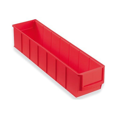 Denios Classic-line Regalkasten Classic-line A2-S, Pp, 91 X 400 X 81 Mm, Rot, Ve = 16 St.