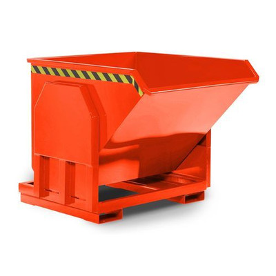 Produktbild von NOBRAND - Schwerlast-Kippbehälter aus Stahl, 300 Liter Volumen, orange