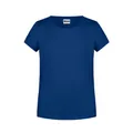 Produktbild von James & Nicholson - Mädchen Basic T-Shirt 8007G, dunkel-königs-blau, Größe M