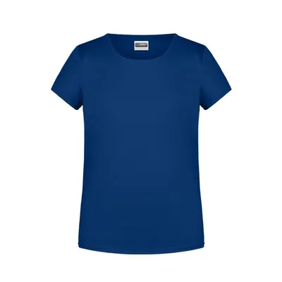 Produktbild von James & Nicholson - Mädchen Basic T-Shirt 8007G, dunkel-königs-blau, Größe M