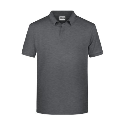 Produktbild von James & Nicholson - Herren Basic Poloshirt 8010, schwarz hether, Größe M