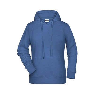 Produktbild von James & Nicholson - Damen Kapuzensweatshirt 8023, hell-denim-melange, Größe S