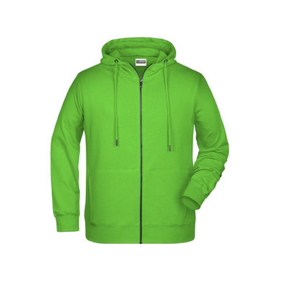 Produktbild von James & Nicholson - Herren Hoody Sweatjacke 8026, lime-grün, Größe XL