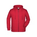 Produktbild von James & Nicholson - Herren Hoody Sweatjacke 8026, rot, Größe XXL