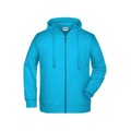 Produktbild von James & Nicholson - Herren Hoody Sweatjacke 8026, türkis, Größe XXL