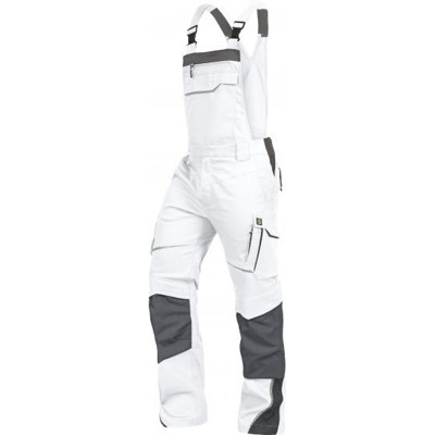 Produktbild von Leibwächter - Latzhose-Flex-Line Weiß/Grau, Größe 50