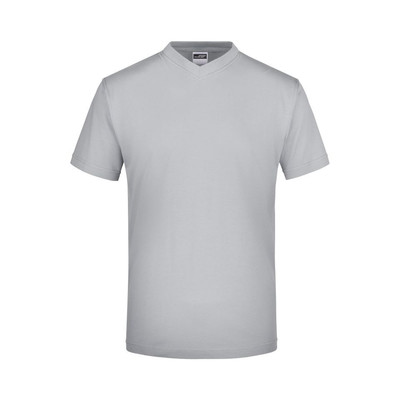Produktbild von James & Nicholson - T-Shirt mit V-Ausschnitt JN003, hellgrau, Größe S