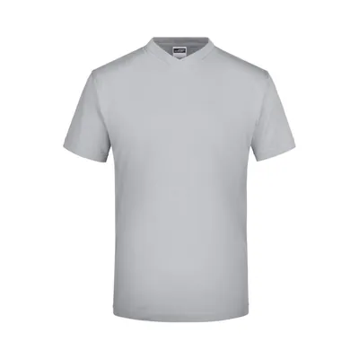 Produktbild von James & Nicholson - T-Shirt mit V-Ausschnitt JN003, hellgrau, Größe S