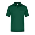 Produktbild von James & Nicholson - Kurzarm Poloshirt mit Brusttasche JN026, dunkelgrün, Größe 