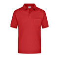 Produktbild von James & Nicholson - Kurzarm Poloshirt mit Brusttasche JN026, rot, Größe M
