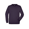 Produktbild von James & Nicholson - Sweatshirt Rundhals JN040, aubergine, Größe L