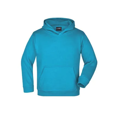 Produktbild von James & Nicholson - Kinder Kapuzensweatshirt JN047K, türkis, Größe L