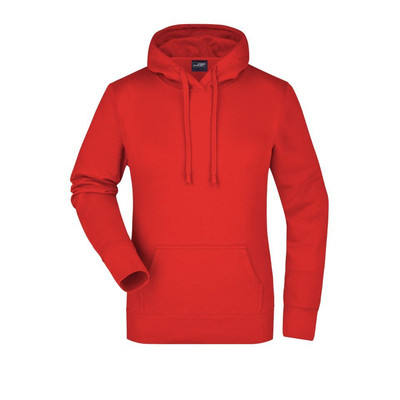 Produktbild von James & Nicholson - Damen Kapuzensweatshirt JN051, tomaten-rot, Größe S