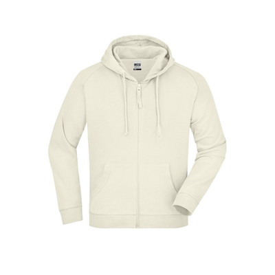 Produktbild von James & Nicholson - Kapuzenjacke French Terry JN059, stein-grau, Größe XL