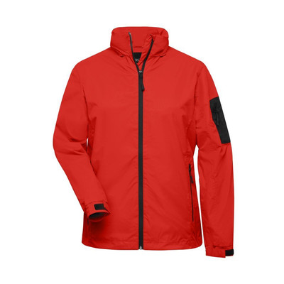 Produktbild von James & Nicholson - Damen Wind Breaker JN1040, rot/schwarz, Größe XL