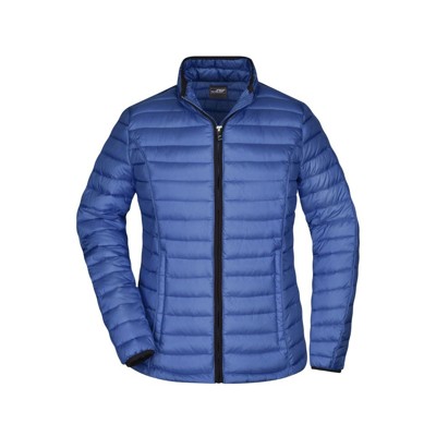 Produktbild von James & Nicholson - Damen Winter Steppdaunenjacke JN1081, tinten-blau/schwarz, 