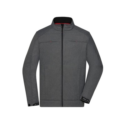 Produktbild von James & Nicholson - Herren Melange Softshelljacke JN1088, dunkel-melange, Größe