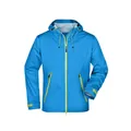 Produktbild von James & Nicholson - Herren Ultraleicht Softshelljacke JN1098, aqua-blau/acid-ge