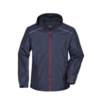 Produktbild von James & Nicholson - Herren Regenjacke JN1118, navy-blau/rot, Größe M