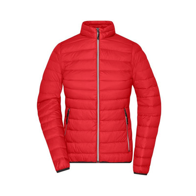 Produktbild von James & Nicholson - Damen Daunenjacke JN1139, rot/silber, Größe XL