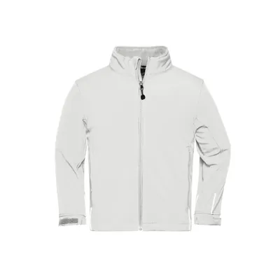 Produktbild von James & Nicholson - Kinder Softshell Jacke JN135K, weiß, Größe XL