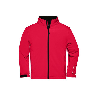 Produktbild von James & Nicholson - Kinder Softshell Jacke JN135K, rot, Größe XXL