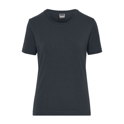 Produktbild von James & Nicholson - Damen Bio Workwear T-Shirt Stretch JN1801, carbon, Größe L