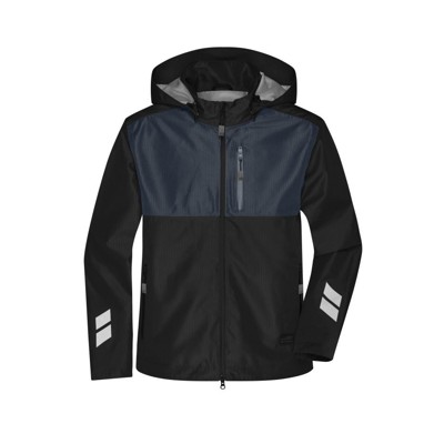 Produktbild von James & Nicholson - Workwear Hardshell Jacke JN1814, schwarz/carbon, Größe S