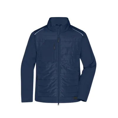 Produktbild von James & Nicholson - Herren Softshell Hybridjacke JN1820, navy-blau, Größe XXL