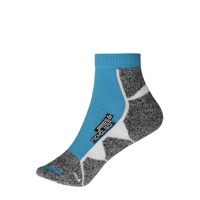 Produktbild von James & Nicholson - Sport Sneaker Socken JN214, hellblau/weiß, Größe 45-47