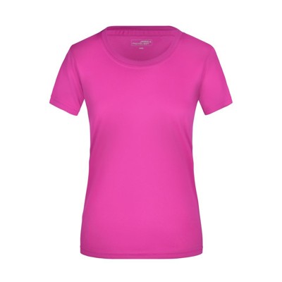 Produktbild von James & Nicholson - Damen Aktiv T-Shirt JN357, pink, Größe 3XL