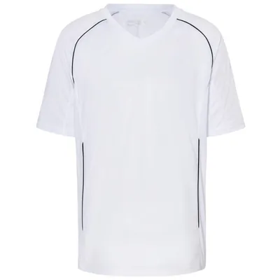 Produktbild von James & Nicholson - Basic Team Trikot JN386, weiß/schwarz, Größe XL