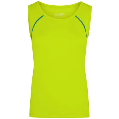 Produktbild von James & Nicholson - Damen Fitness Tanktop JN493, hellgelb/hellblau, Größe M