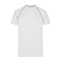 Produktbild von James & Nicholson - Herren Fitness Shirt JN496, weiß/silber, Größe L