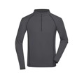 Produktbild von James & Nicholson - Herren Langarm Sportshirt JN498, titan-grau/schwarz, Größe