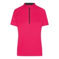 Produktbild von James & Nicholson - Damen Radshirt Halfzip JN513, hellpink/titan, Größe XL