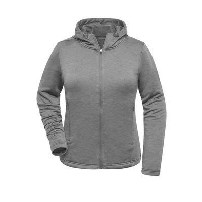 Produktbild von James & Nicholson - Damen Recycled Sport Hoody JN531, hell-melange, Größe XL