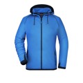 Produktbild von James & Nicholson - Damen Raglan Fleecejacke JN570, aqua-blau/navy-blau, Größe