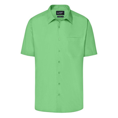 Produktbild von James & Nicholson - Herren Kurzarm Hemd Easy-Care JN644, lime-grün, Größe 4XL