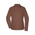 Produktbild von James & Nicholson - Damenbluse Langarm Slim Fit JN645, braun, Größe XS