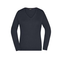 Produktbild von James & Nicholson - Damen V-Pullover JN658, schwarz, Größe S