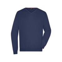 Produktbild von James & Nicholson - Herren V-Pullover JN659, navy-blau, Größe XXL