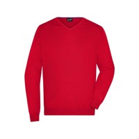 Produktbild von James & Nicholson - Herren V-Pullover JN659, rot, Größe XXL