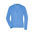 Produktbild von James & Nicholson - Damen Strickjacke JN660, Gletscher-blau, Größe M