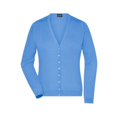 Produktbild von James & Nicholson - Damen Strickjacke JN660, Gletscher-blau, Größe M