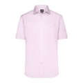 Produktbild von James & Nicholson - Kurzarm Herrenhemd Micro-Twill JN684, pink, Größe S