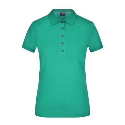 Produktbild von James & Nicholson - Damen Pima Poloshirt JN707, irisch-grün, Größe XL