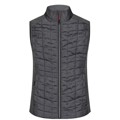 Produktbild von James & Nicholson - Damen Melange Strickfleece Hybridweste JN739, grau/anthrazi